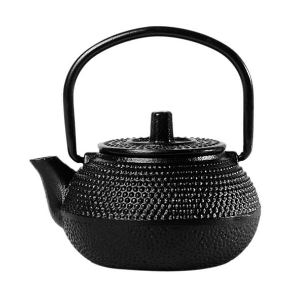 Fiocias Mini Japanese Tetsubin Tea Kettle Cast Iron Teapot Metal Tea Pot 50ml Black