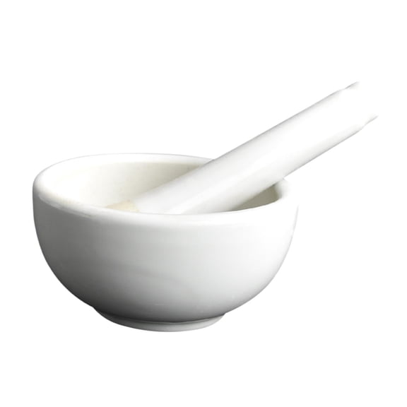 Fiocias Mortar and Pestle Set Ceramic Chinese Sturdy Pottery Tool Mixing Multifunctional