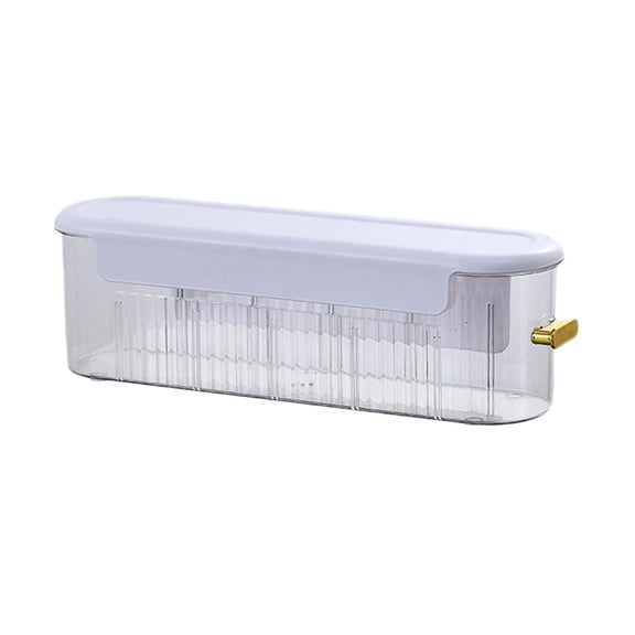 Fiocias Multifunction Sock Storage Box Wall Mounted Portable with Removable Partition White Side