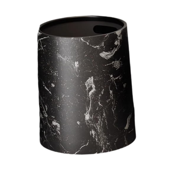 Fiocias Open Top Trash Can Garbage Can Modern Simple Rubbish Can Kitchen Trash Bin Waste Black 12L