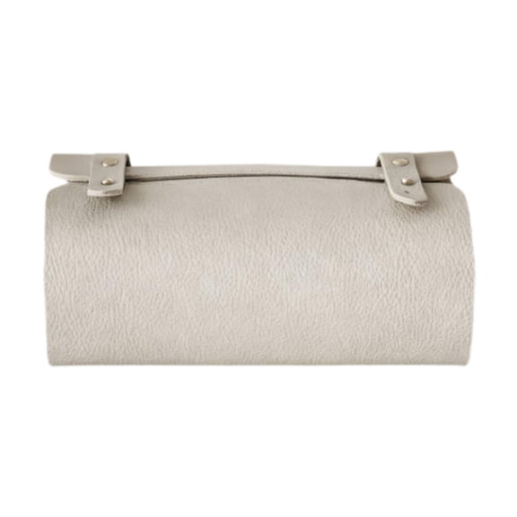 Fiocias PU Leather Tissue Holder, Decorative, Elegant, Rectangular, for Hotel, Table and Light Gray