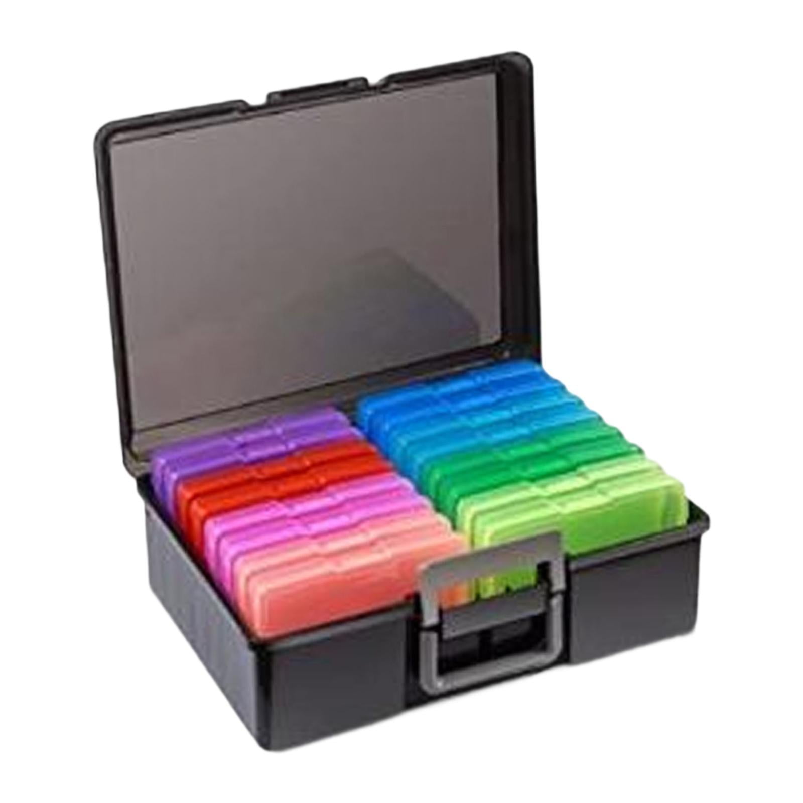 Fiocias Photo Box Photos Organizer Office Sturdy Transparent Portable for Greeting Cards