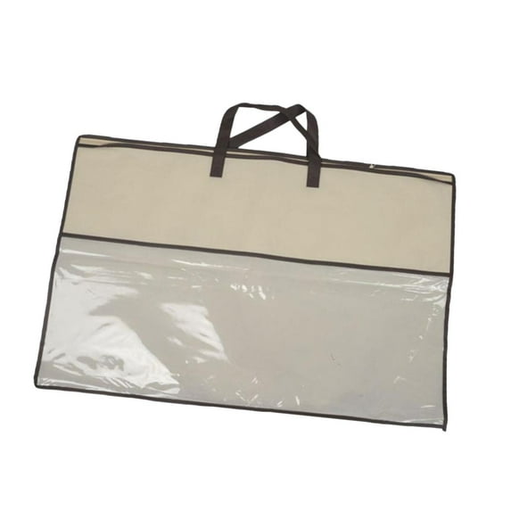 Fiocias Pillow Storage Bag Packing Organizer Breathable with Handles Non Woven Versatile