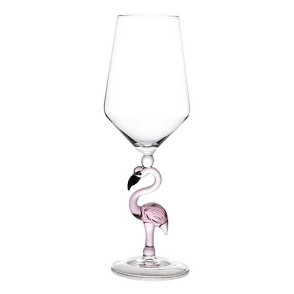 Fiocias Pink Flamingo Martini Goblet Cocktail Glass Crystal Champagne Wine Cup for Coupe Weddings Birthday Celebration Thanksgiving 500ML