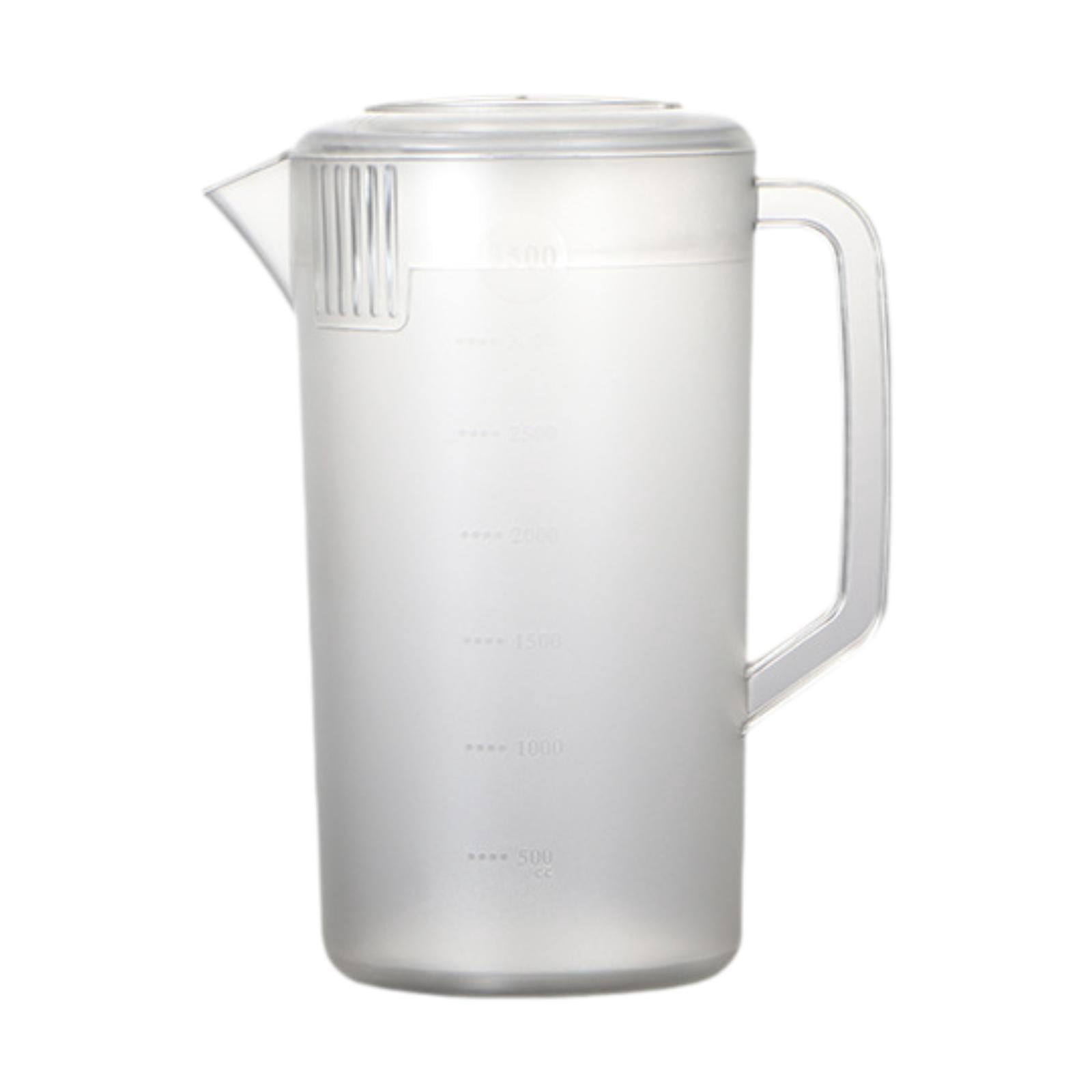 Fiocias Pitcher with scale, portable water pitcher, beverage pot, kettle for restaurant, 3500ml Clear