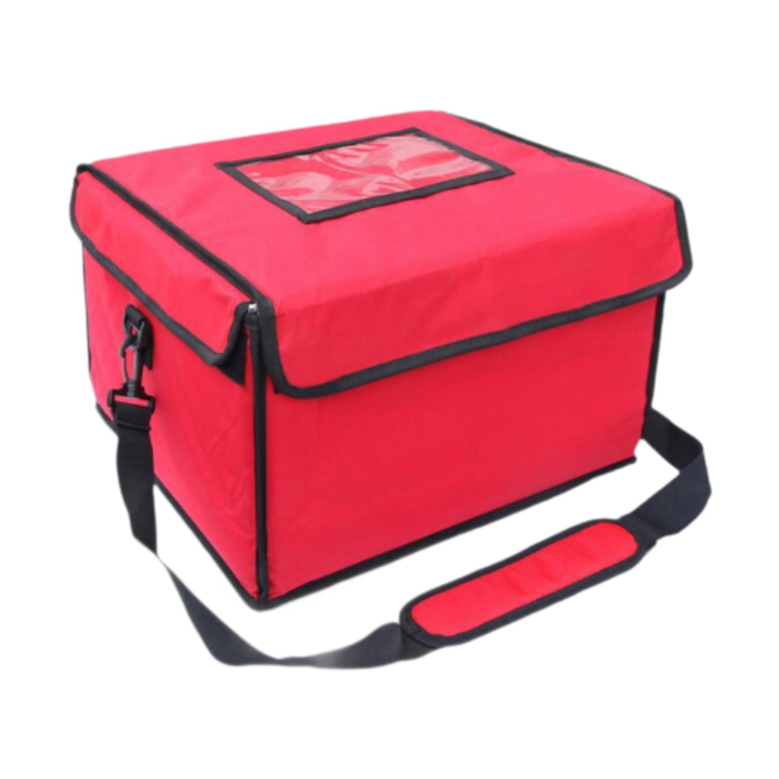 3er-Set Pizza-Liefertasche – Isoliert, 50x50x16 Cm, Oxford-Gewebe, Mit Sichtfenster Für Karten & Quittungen