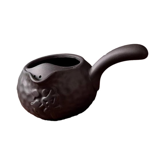 Fiocias Pottery Tea Pot Tea Infuser Loose Leaf Tea Pot Tea Maker for Tea Lovers Gift Tea Black with word