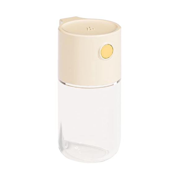 Fiocias Push Button Spice Shaker Metered Output Seasoning Dispenser See-Through Design White