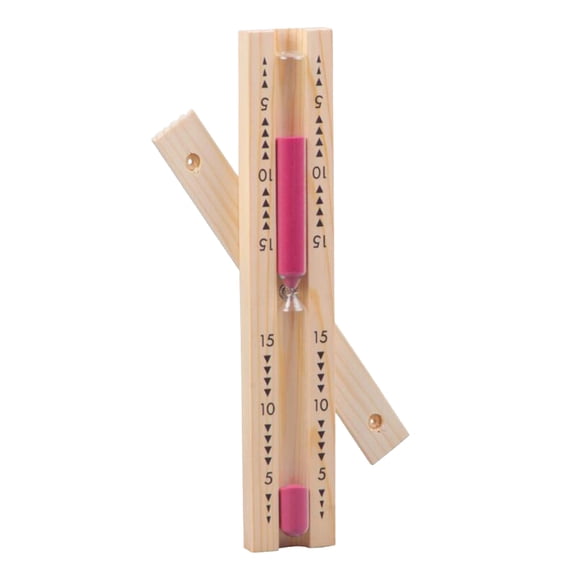 Fiocias Sauna Sand Timer Countdown Timing Clock - 15 minutes - Pink Sand -360 Degree Rotatable