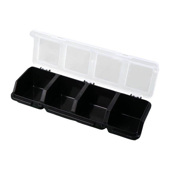 Fiocias Screw Organizer Storage Bin Hardware Storage Box Carry Divided Storage Container Black
