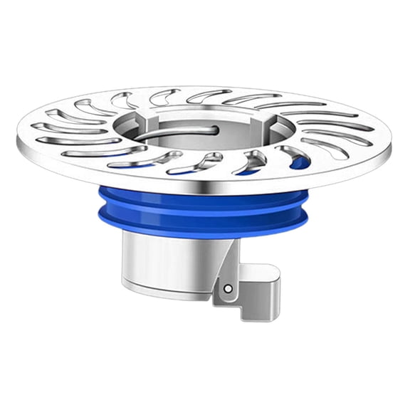 Fiocias Self Closing Odor Proof Floor Drain Core Metal Durable Portable Floor Drain Plug Silver