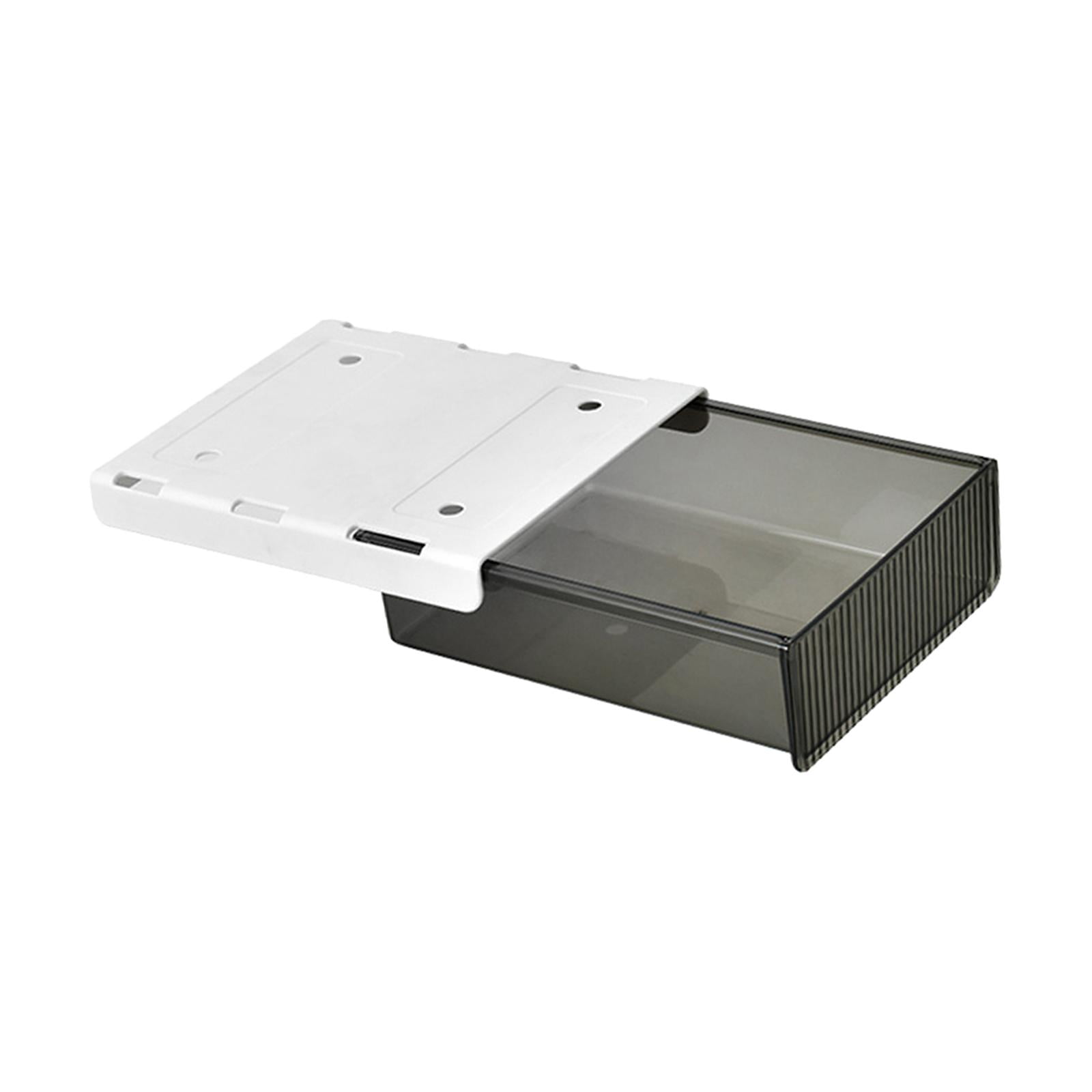 Fiocias Slide Out Invisible Under Desk Drawer Organizer Large Capacity Storage Shelf for black large