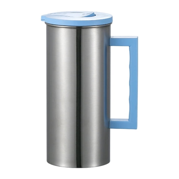 Fiocias Stainless Steel Pitcher Drink Pitcher 1800 ml Household Lightweight Multipurpose Blue