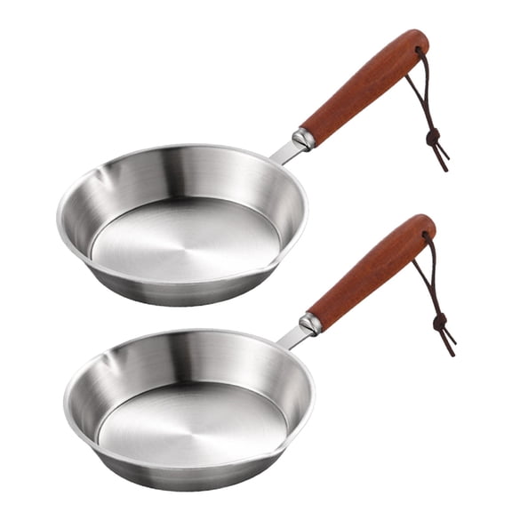 Fiocias Stainless Steel Skillet with Ergonomic Handle - Perfect for Searing And Sauteing