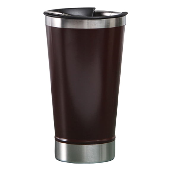 Fiocias Stainless Steel Vacuum Flask Heat Preservation Leak-Proof Double Walled for Home Brown