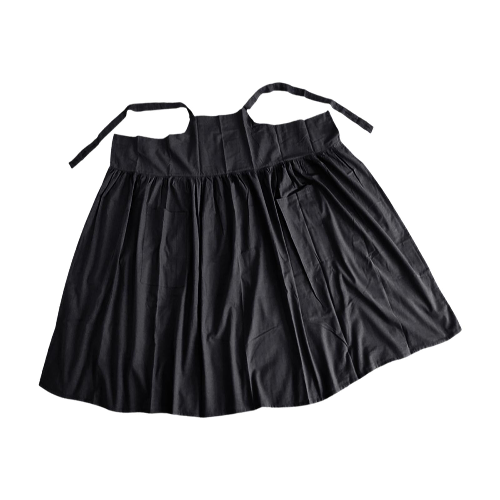 Fiocias Thickened Apron Woodworking Apron Lightweight Multi Functional Free Size Kitchen black
