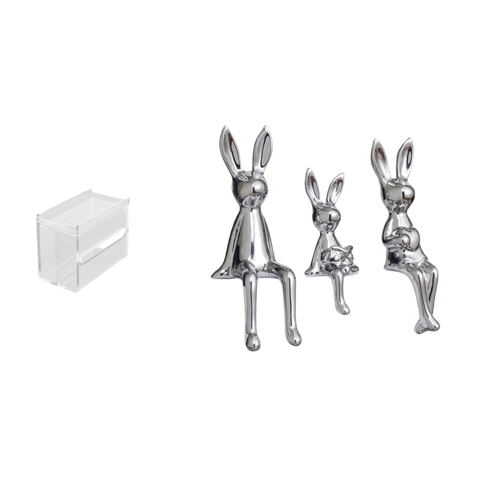 Fiocias Tissue Case Wall Mounted Toilet Paper Storage Box Acrylic Toilet Tissue Towel Holder Figurine Sculpture Sitting Statue Ornament Stable Acrylic Suitabl