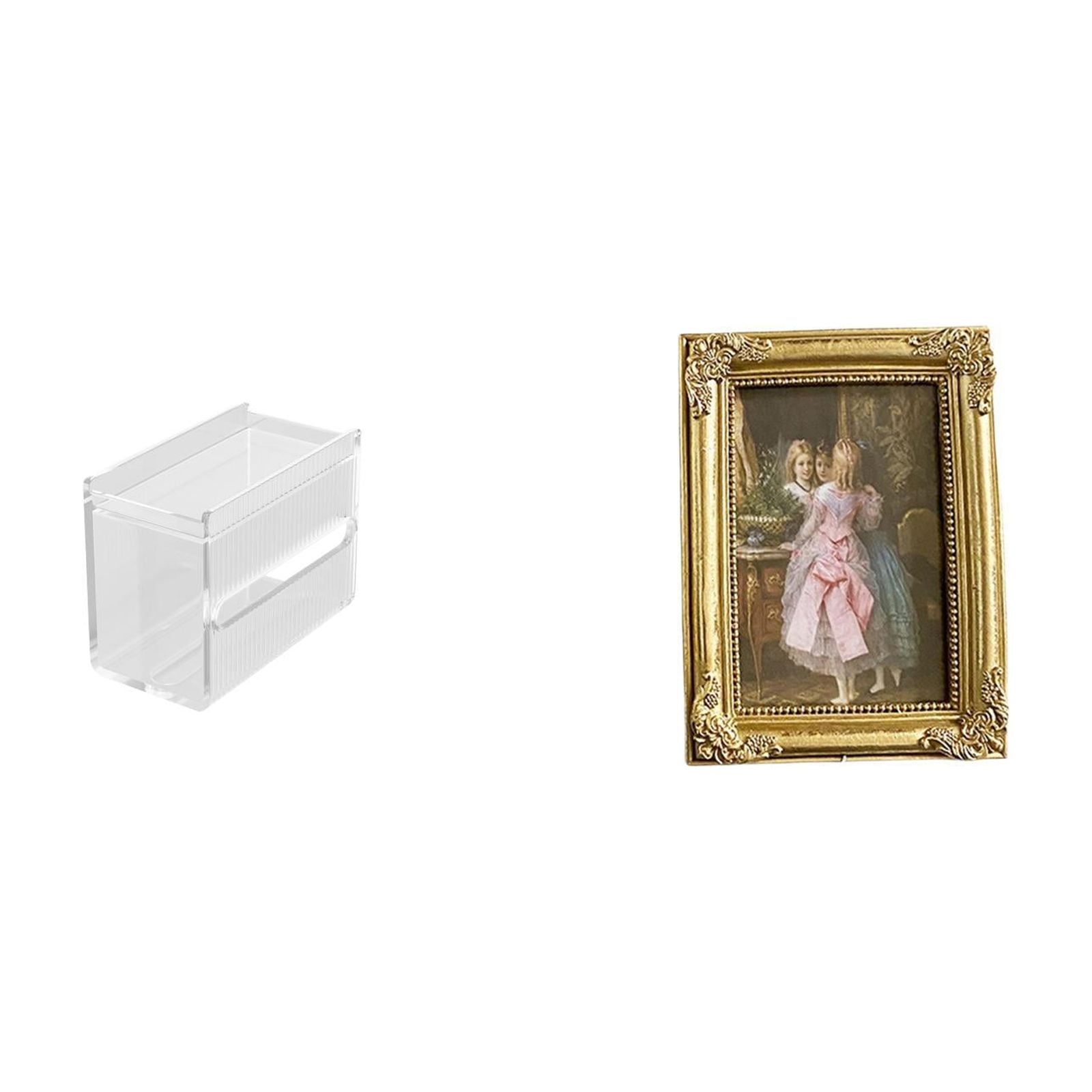 Fiocias Tissue Case Wall Mounted Toilet Paper Storage Box Acrylic Towel Holder Photo Frame Resin Picture Stand Acrylic Resin Material Suitable for Hom