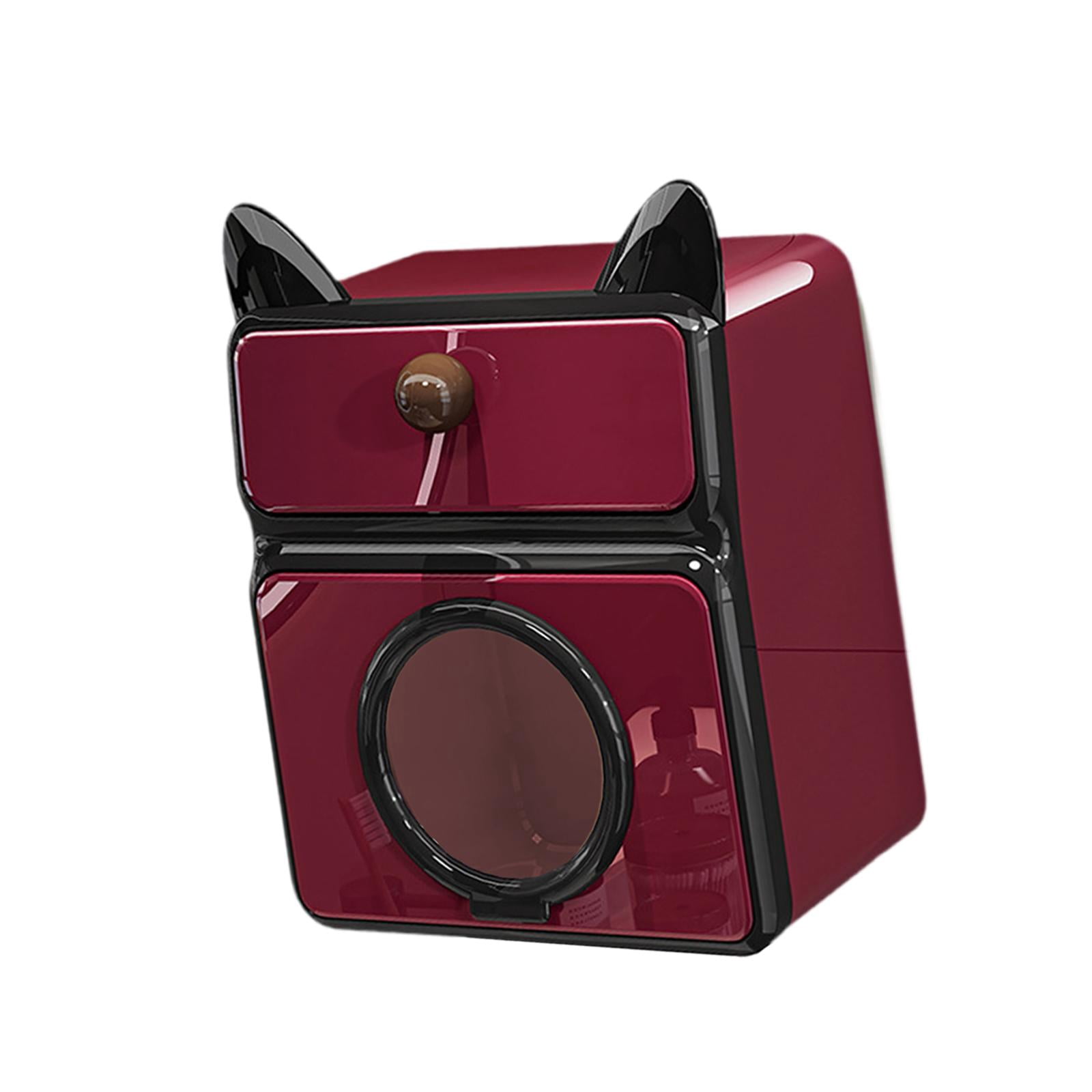 Fiocias Toilet Paper Holder Bathroom Tissue Box Waterproof Paper Roll Holder Simple Wall Red and Black