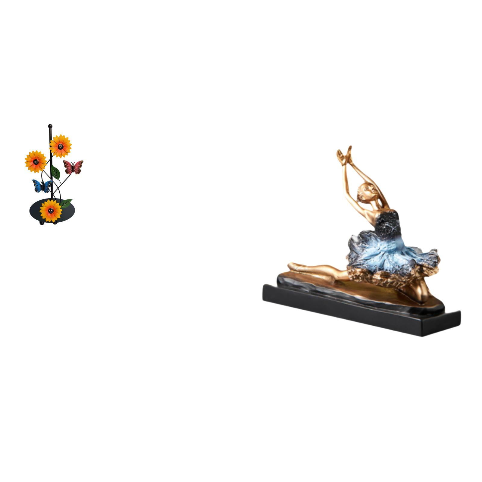 Fiocias Toilet Paper Holder Paper Towel Holder Countertop Ballet Dancer Statue Resin Sculpture Ornament Figure Modern Art Iron Material Suitable for Gift Givi