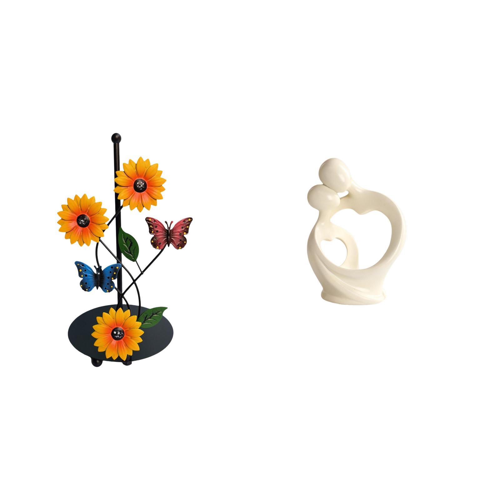 Fiocias Toilet Paper Holder Paper Towel Holder Countertop Kitchen Roll Holder Abstract Statue Iron And Resin Structure Suitable for Kitchen Home Offic