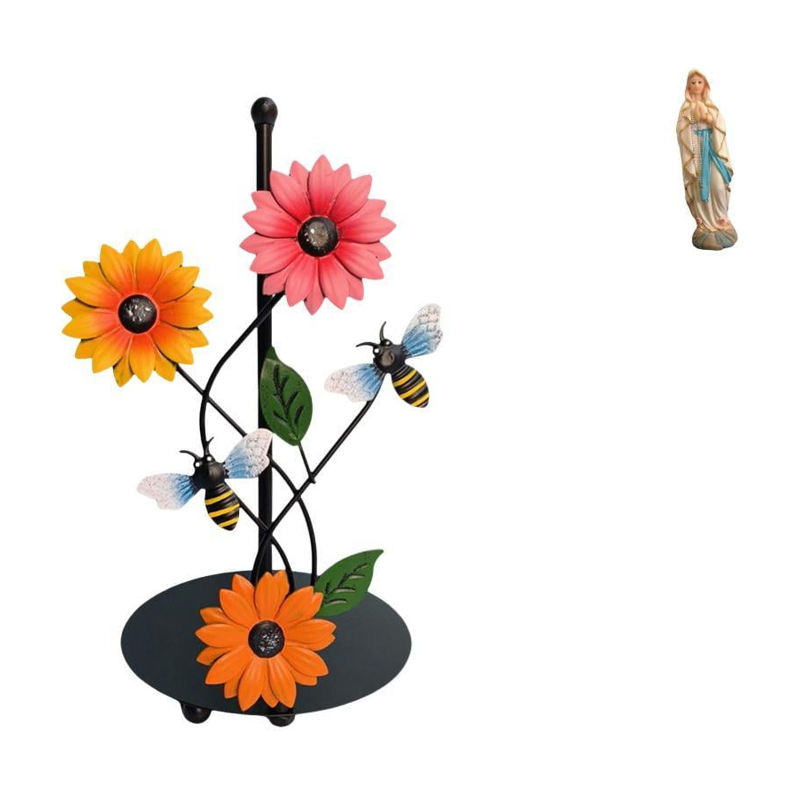 Fiocias Toilet Paper Holder Paper Towel Holder Countertop Luther Statue Mary Statue Figurine Resin Iron Lightweight Antirust Suitable for Kitchen Table