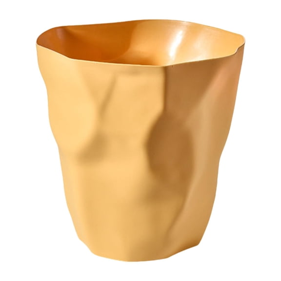 Fiocias Trash Bin Dustbin Household without Lid Decorative Garbage Can Garbage Bin Waste yellow