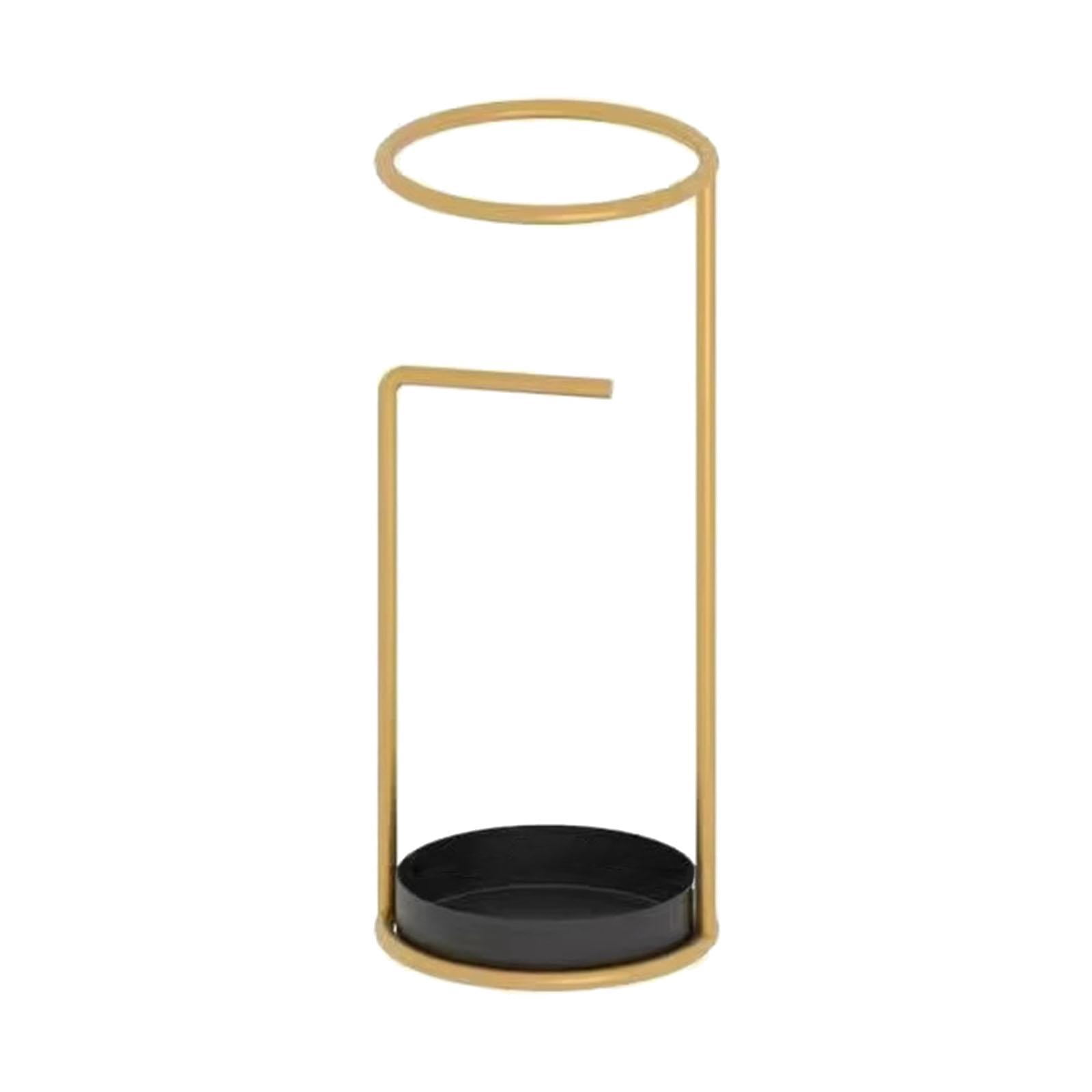 Fiocias Umbrella Stand Holder Umbrella Organizer Bin with Drip Tray for Kitchen Corridor Gold