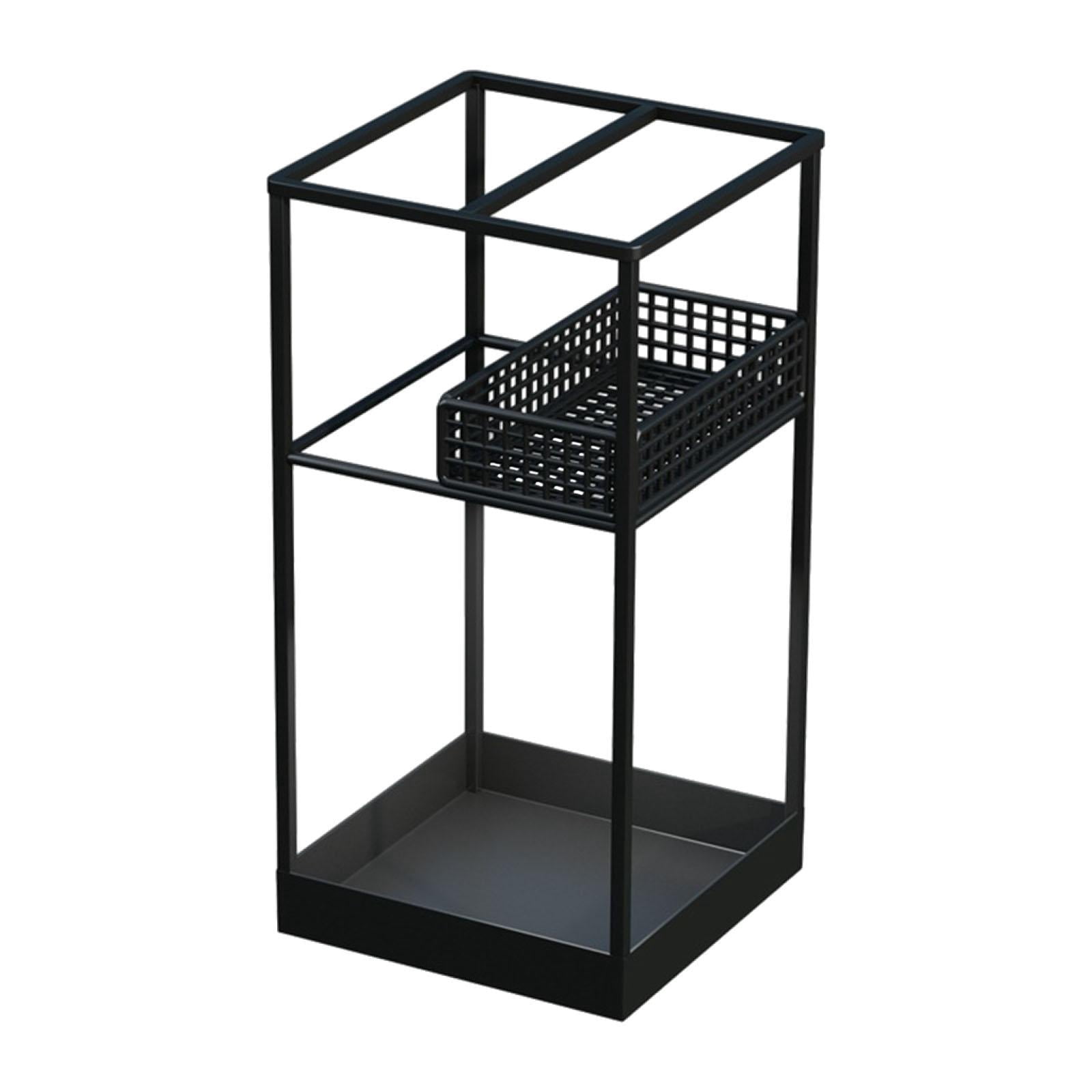 Fiocias Umbrella Stand Stable Space Saving Portable Convenient Umbrella Organizer Holder Black