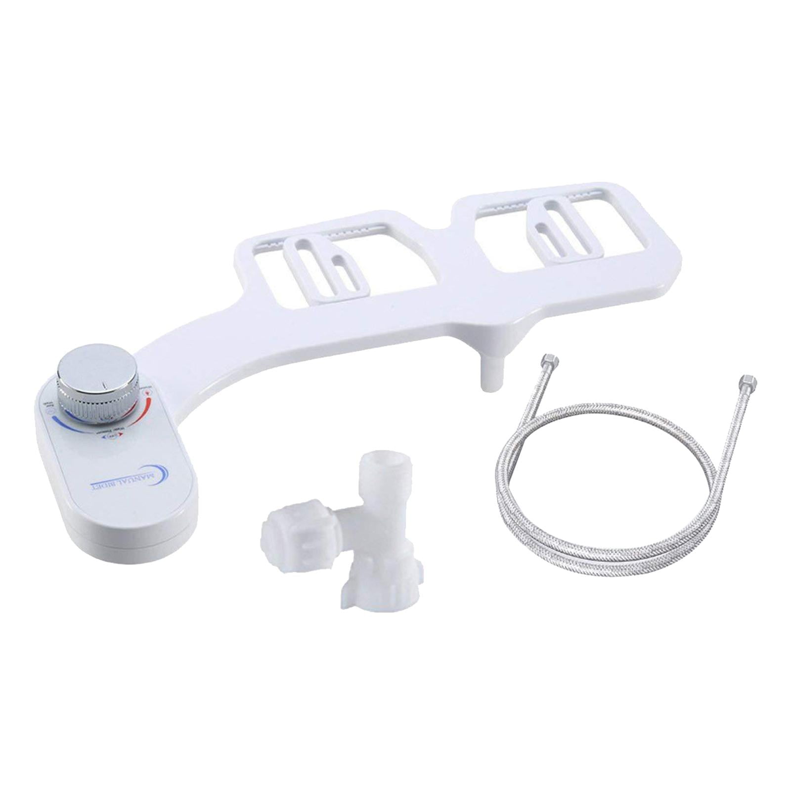 Fiocias Universal Bidet Attachment Adjustable Water Pressure with Retractable Nozzle for 1-2inch