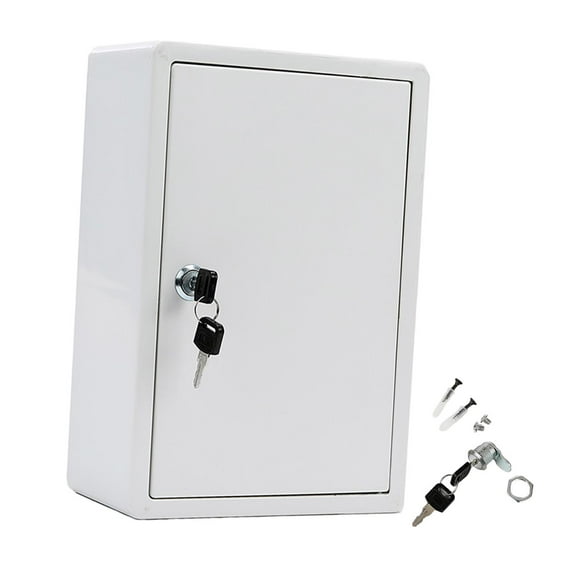 Fiocias Wall Mount Milk Box with Lock Milk Delivery Box Multifunctional Portable Locking Milky White