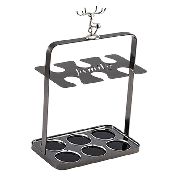 Fiocias Wine Glass Display Rack Glassware Organizer Portable Space Saving Reusable Glass black 6 grids