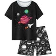 thumbnail image 1 of Fiodrimy Boys Pajamas Big Boys Summer Short Sleeve PJ Set Kid Sleepwear Boys Pajamas Size 8-14, 1 of 6