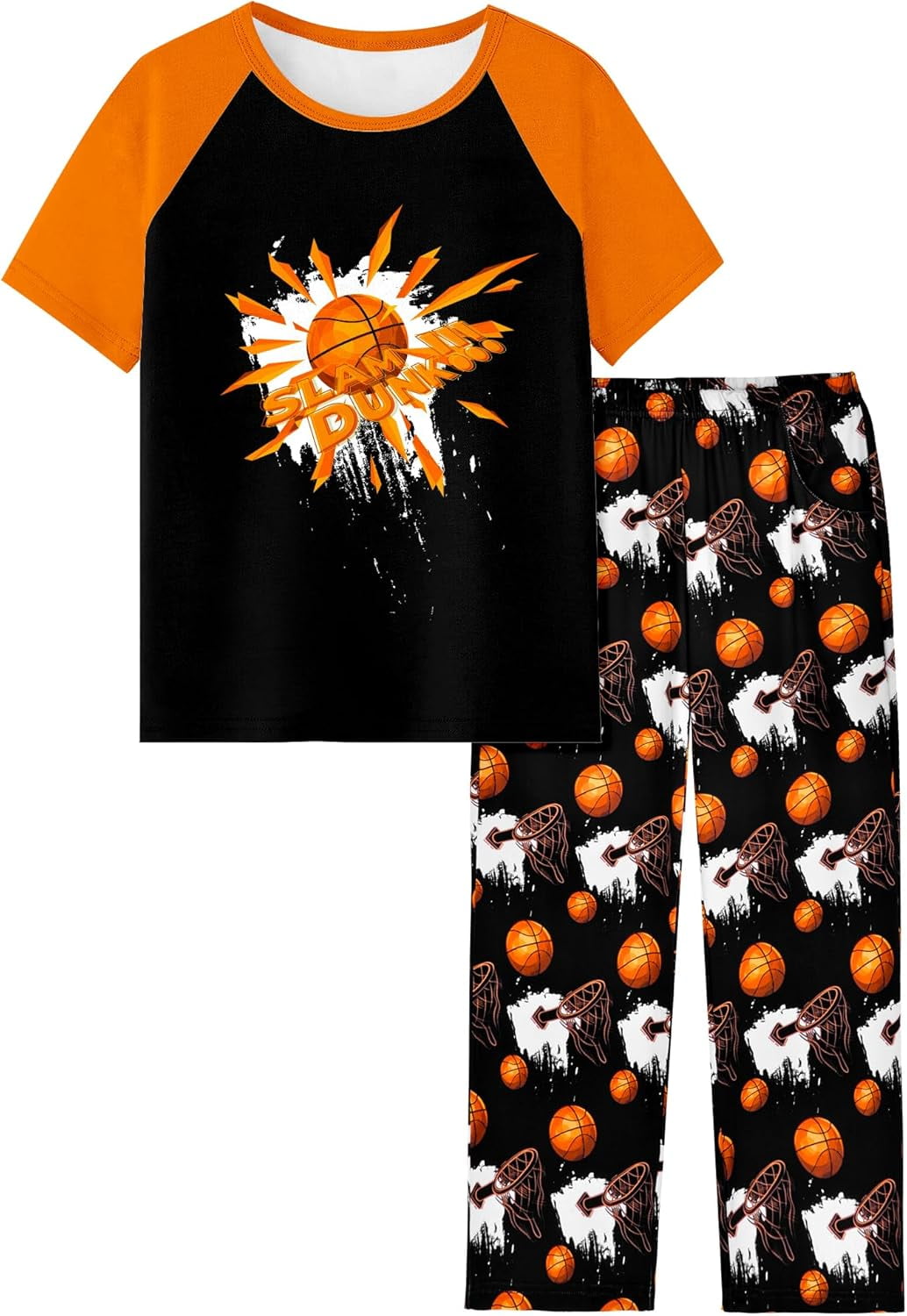 2 Piece Pajamas for Little Big Boys Yellow Gamer Long Sleeve Pants PJ Set Size 10