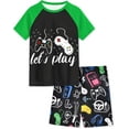 thumbnail image 1 of Fiodrimy Boys Pajamas Toddler Boys Summer Pajamas Dinosaur 2 Piece Short Sleeves Boy Pjs Kids Sleepwear Size 3-8 Years, 1 of 7