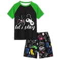 thumbnail image 1 of Fiodrimy Boys Pajamas Toddler Boys Summer Pajamas Dinosaur 2 Piece Short Sleeves Boy Pjs Kids Sleepwear Size 3-8 Years, 1 of 7