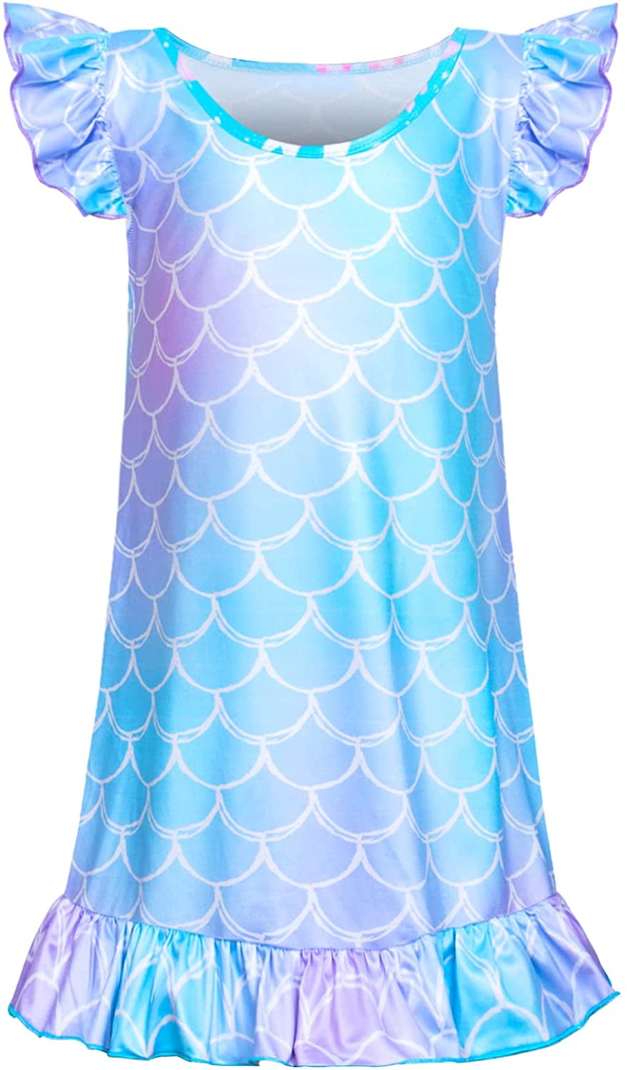 Fiodrimy Girls Nightgowns Unicorn Sleepwear Soft Nightgown Night Dress for Kids