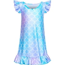 Fiodrimy Girls Nightgowns Unicorn Sleepwear Soft Nightgown Night Dress for Kids