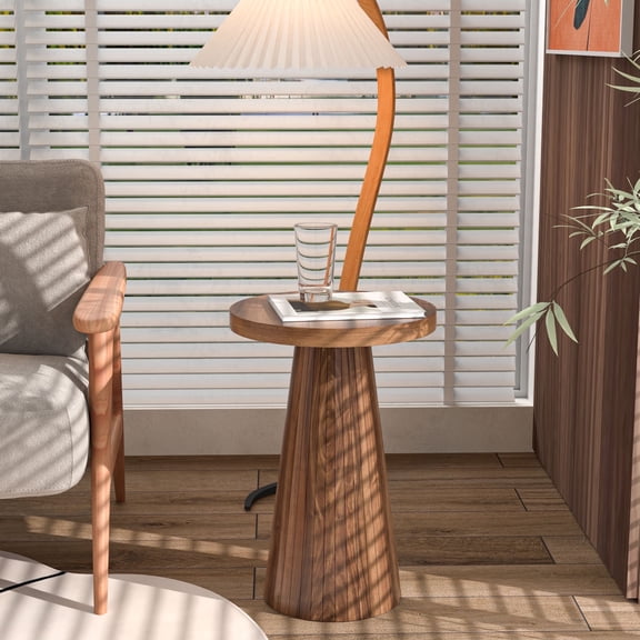 Fiogmub Round Pedestal Side Table, Drink Tables Living Room, Modern Martini Table