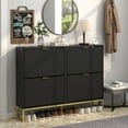 thumbnail image 1 of Fiogmub Shoe Storage Cabinet, 2 Flip Drawers, Wooden Shoe Rack Organizer, Entryway, 1 of 7