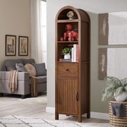 Fiogmub Tall Storage Cabinets with Doors and Shelves, Narrow Tall Linen Cabinet with Drawer