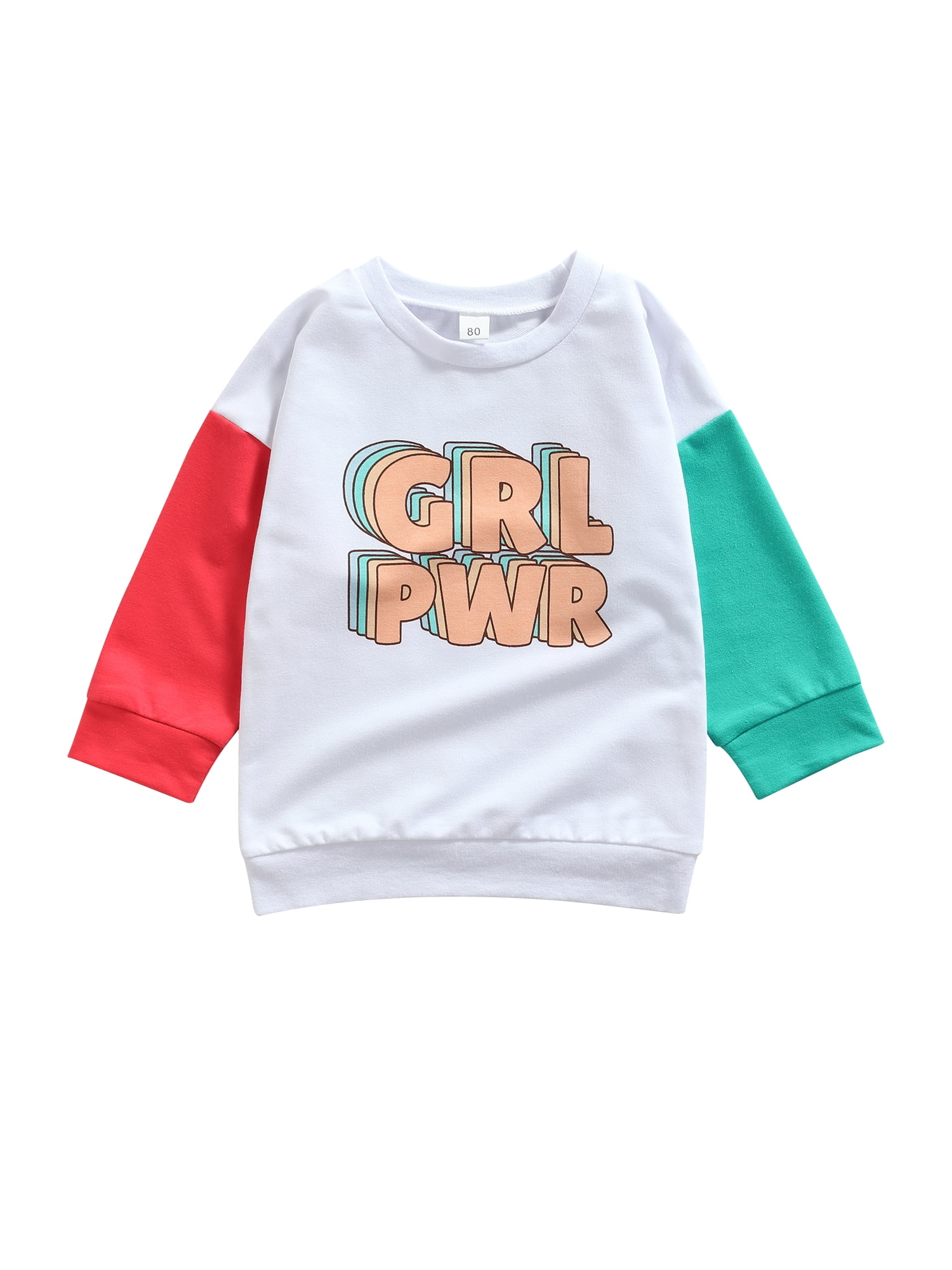 Contrast color clearance letter pullover hoodie