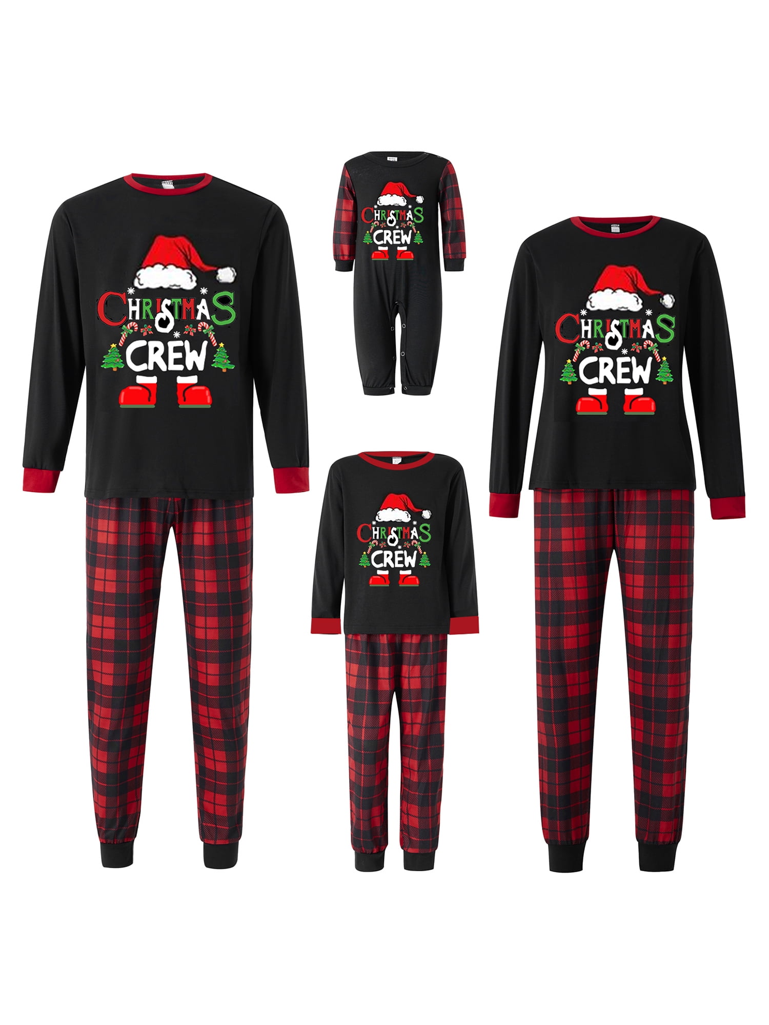 Fiomva Christmas Family Matching Pajamas Sets Holiday Pajama PJ Sets ...