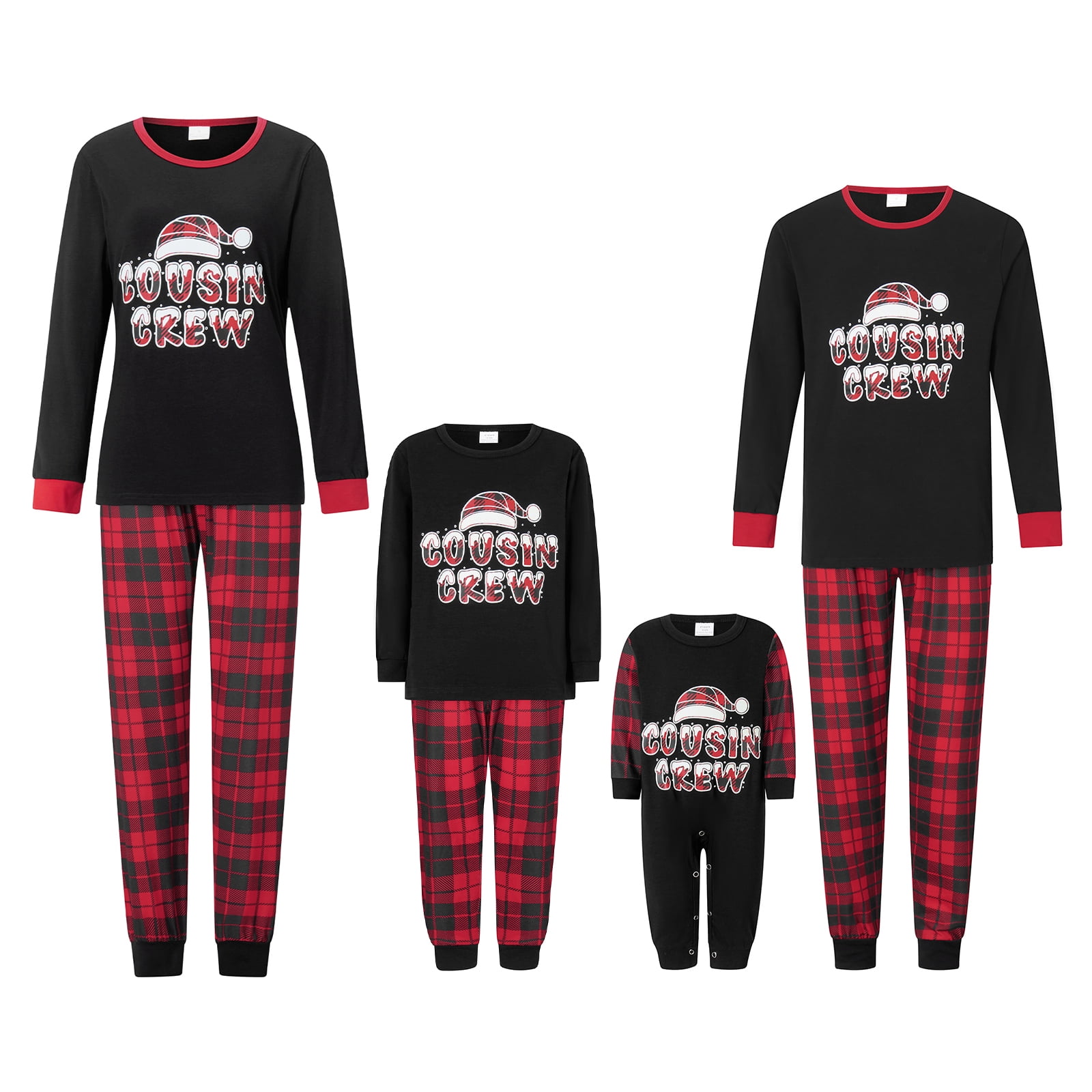 Fiomva Christmas Family Matching Pajamas Sets Holiday Pajama PJ Sets ...