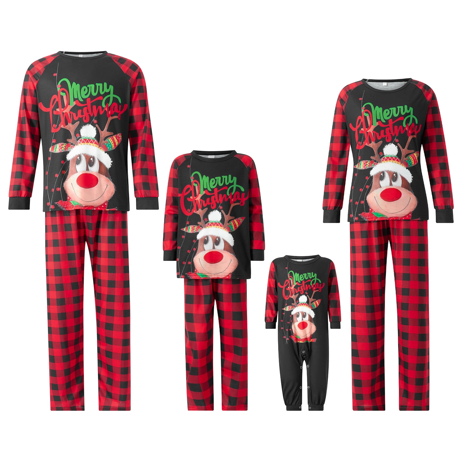 Yihaojia Family Matching Christmas Pajamas Set - Holiday Plaid Pjs For Family Photos, Cozy Sleepwear For Everyone (2023 Season)