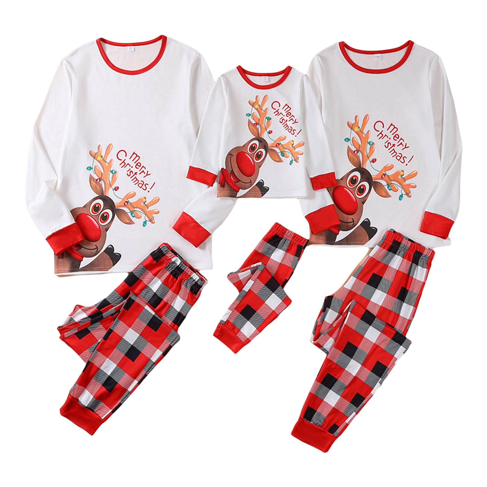 Fiomva Christmas Family Pajamas Matching Sets Christmas Sleepwear Pjs ...