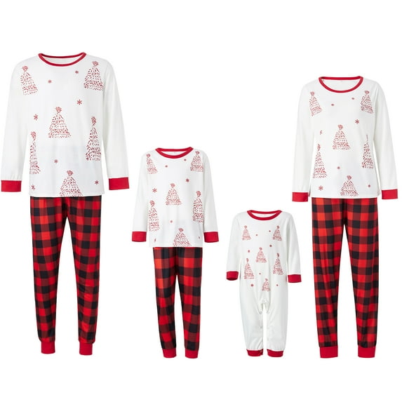Fiomva Christmas Family Pajamas Matching Sets Deer Jumpsuits Baby Kids Adults Women Men Pjs Sleepwear Homewear Outfits