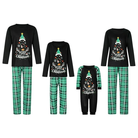 Fiomva Christmas Family Pajamas Set Reindeer Pattern Tops And Pants