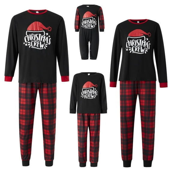 Fiomva Christmas Matching Family Pajamas Set Holiday PJs Sleepwear Loungewear