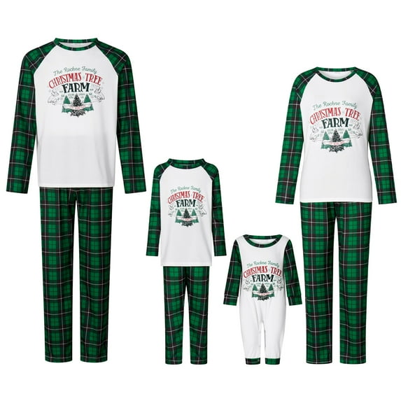Fiomva Christmas Pajamas Family Matching Pjs Sets Christmas Deer Sleepwear Outfit for Men/Women/Kids/Baby Holiday Xmas Party